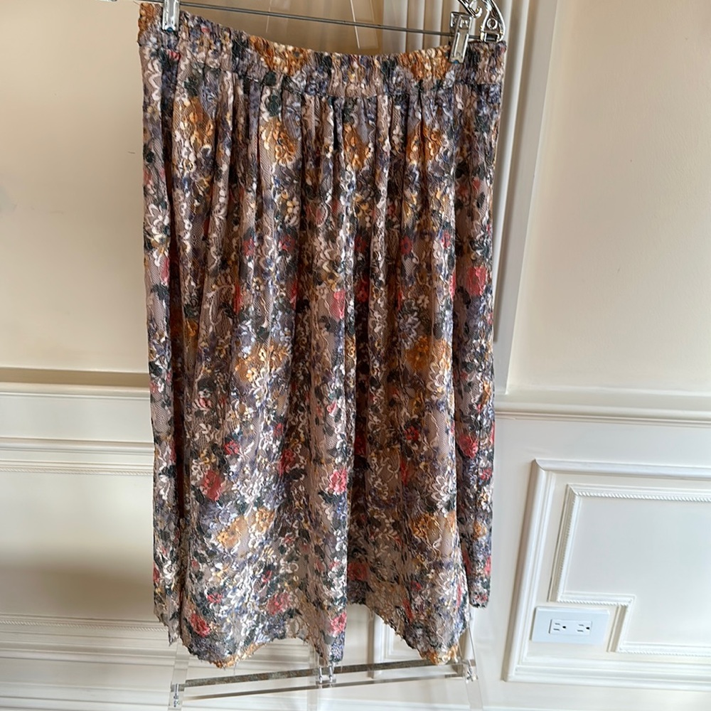Zara Printed Lace Long Skirt